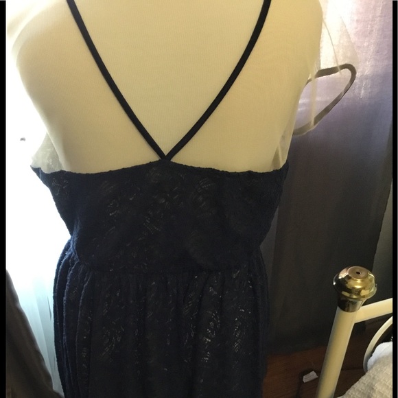 Mod cloth navy and sheer dress - Picture 3 of 4